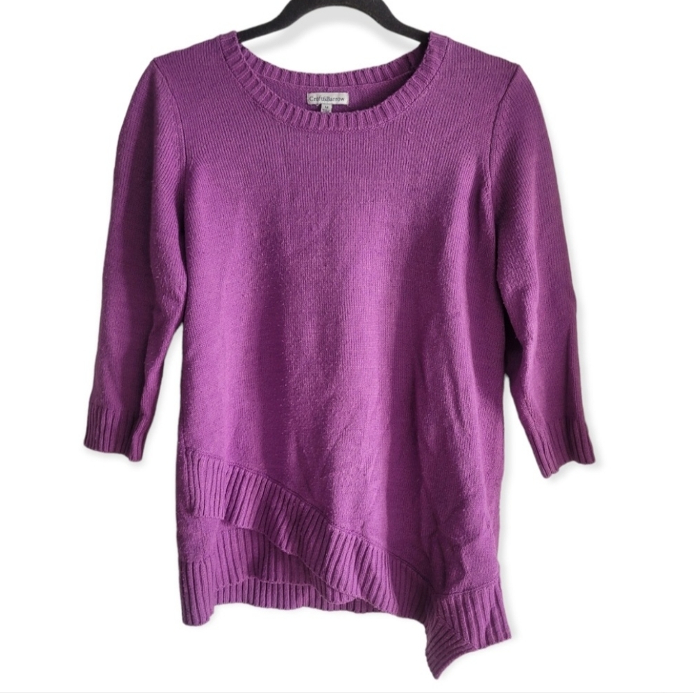 Croft & Barrow | Purple Sweater with Asymmetrical Hem | Size Medium